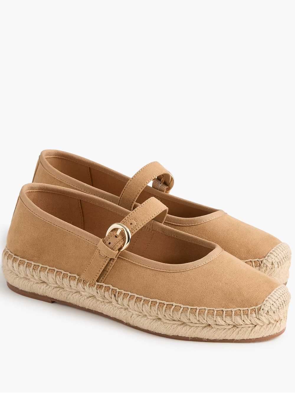 J. CREW FACTORY Faux-suede Mary Jane espadrilles Size 10 M NWD $158 CR270
